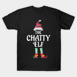 The Chatty Christmas Elf Matching Pajama PJ Family Party Gift T-Shirt